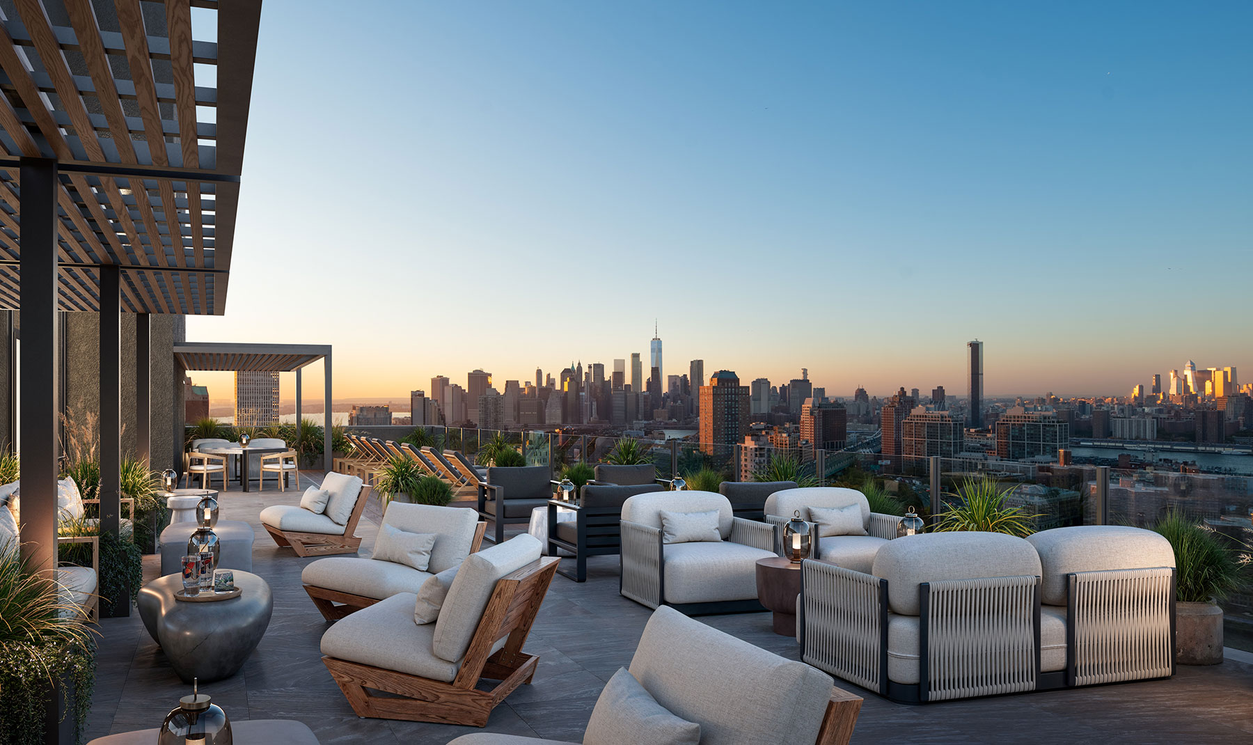 Rooftop Terrace with city views
