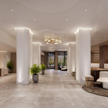 Modern lobby view