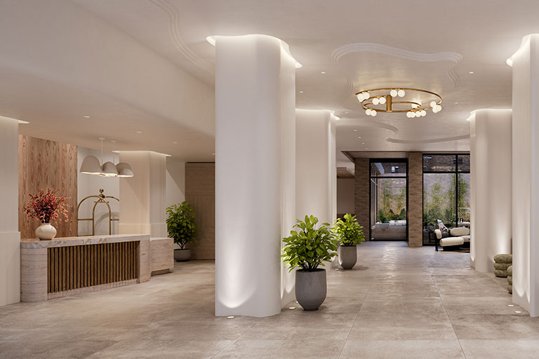 Modern entrance & lobby