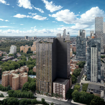 Exterior building aerial view